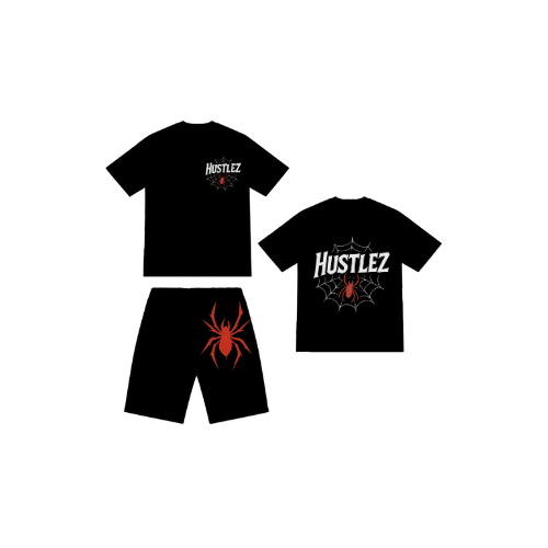 Hustlez spider Short set